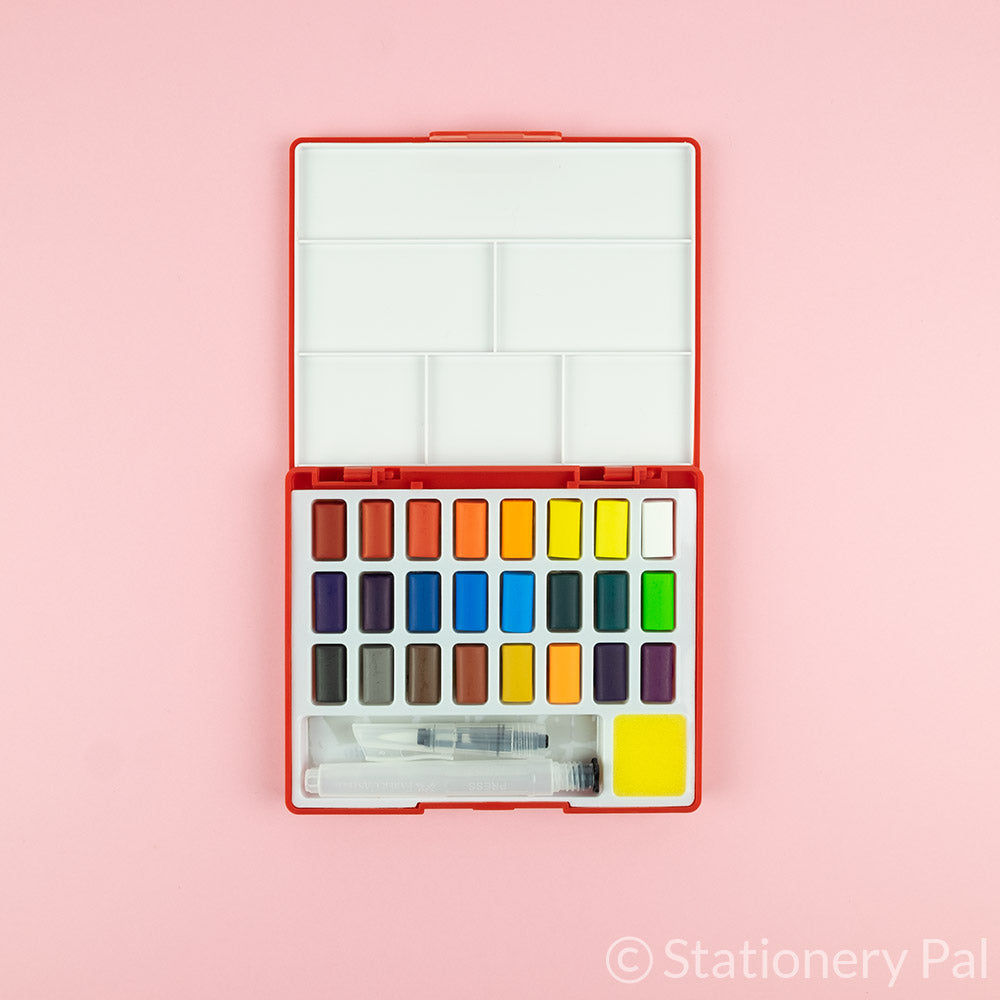 24/36 Colors Portable Watercolor Paint Set Solid Pigment With