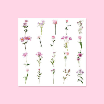 Floral Deco Sticker Pack - Pink - Stationery Pal