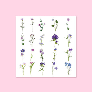 Floral Deco Sticker Pack - Violet - Stationery Pal