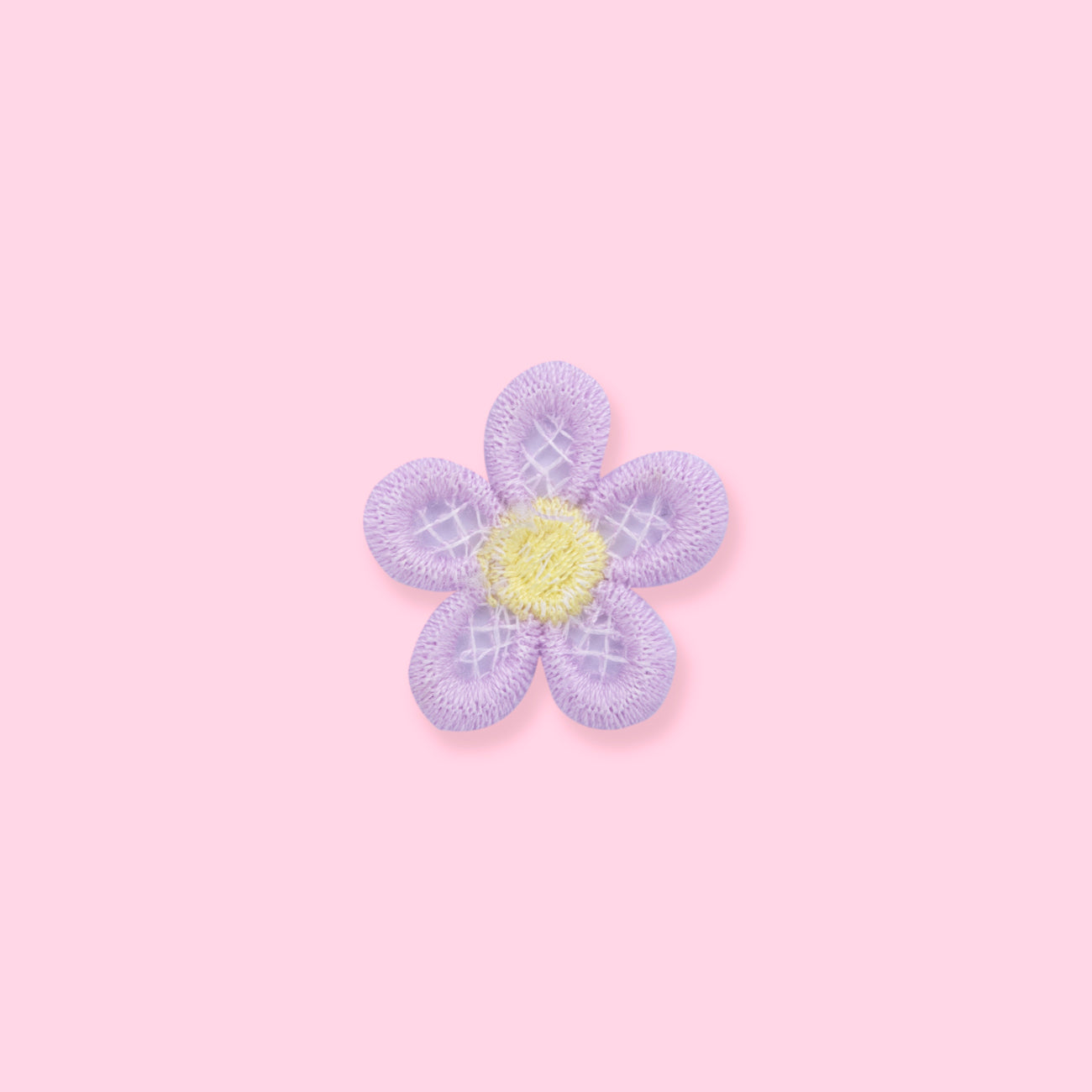 Junk Journal Embroidery Flower Applique - Purple