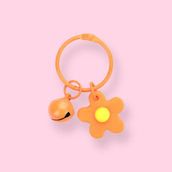 Flower Keychain - Orange - Stationery Pal