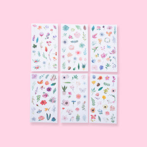 Flower Sticker - Set of 6 - Stationery Pal