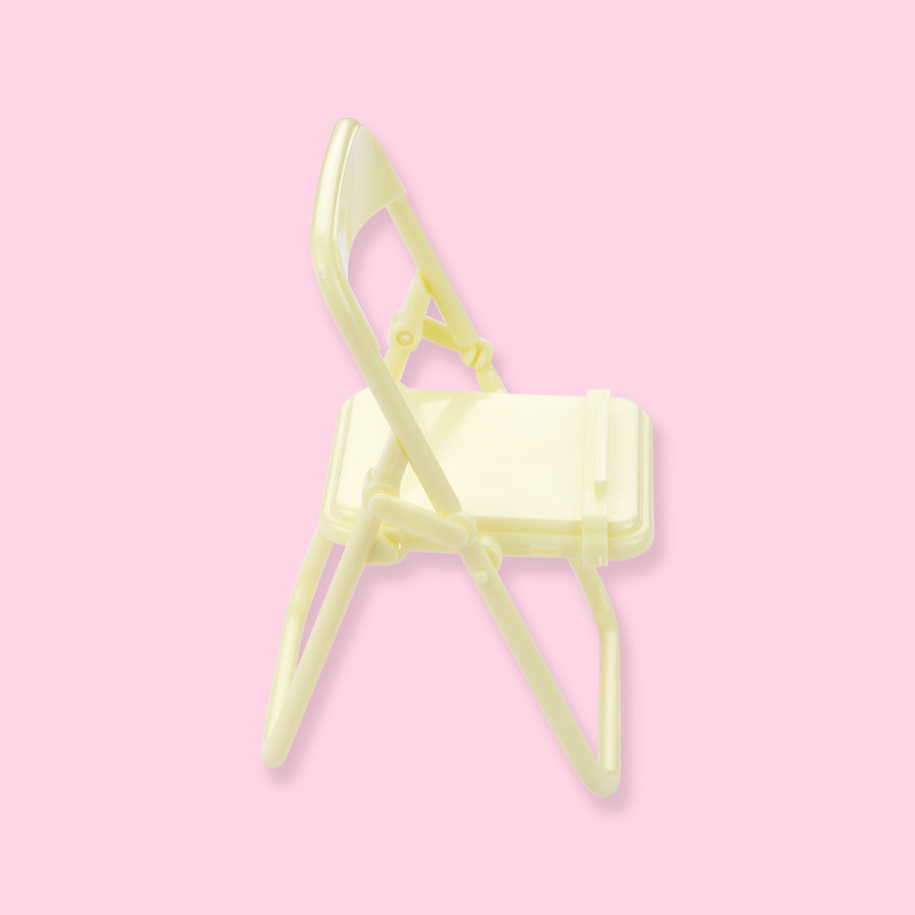 Foldable Chair Phone Holder - Creamy Yellow