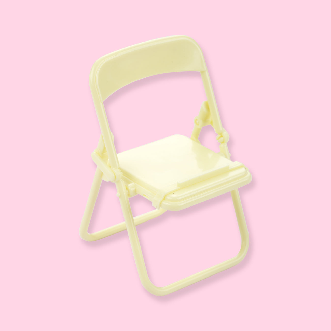 Foldable Chair Phone Holder - Creamy Yellow