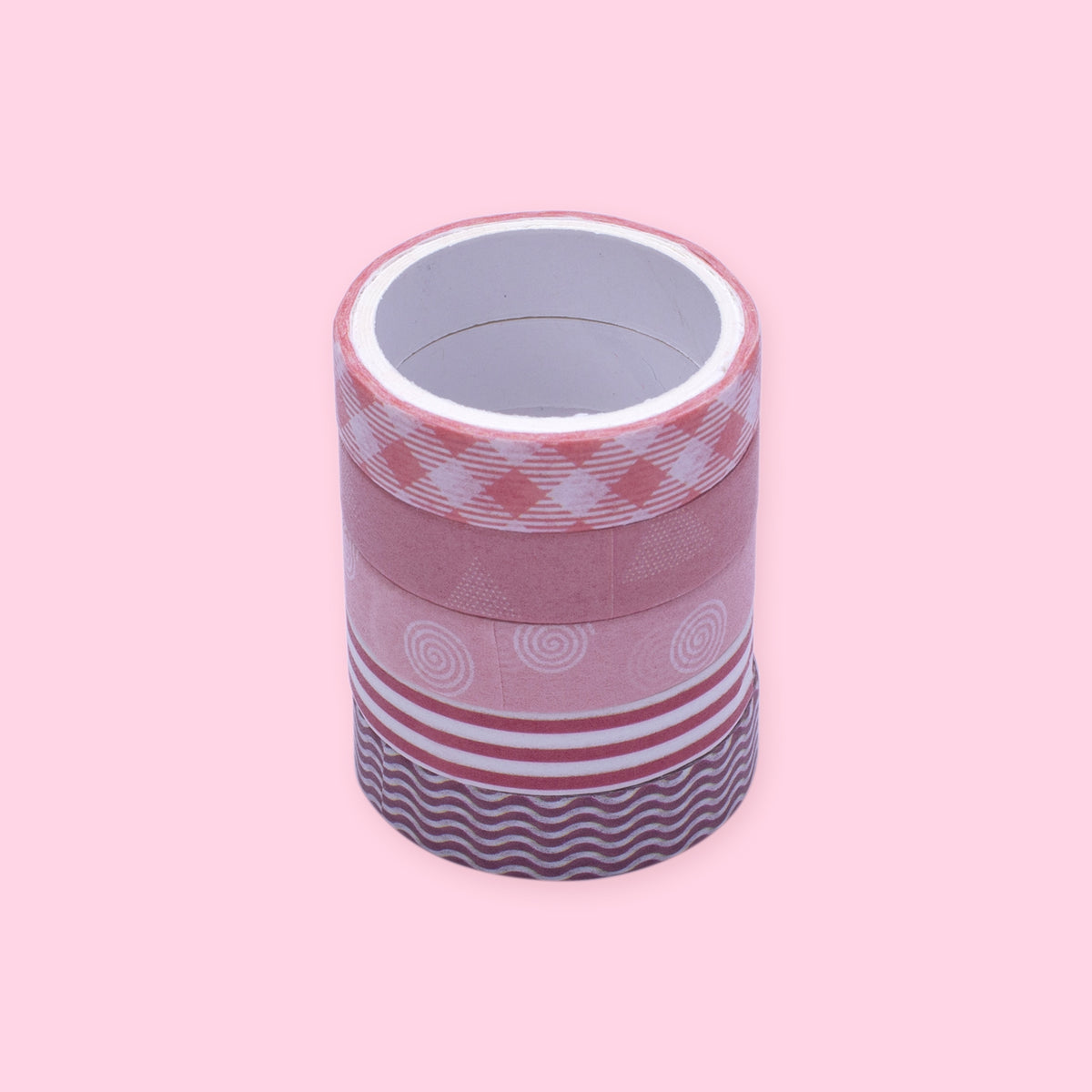 Pink Heartbeat Washi Tape - Set of 5