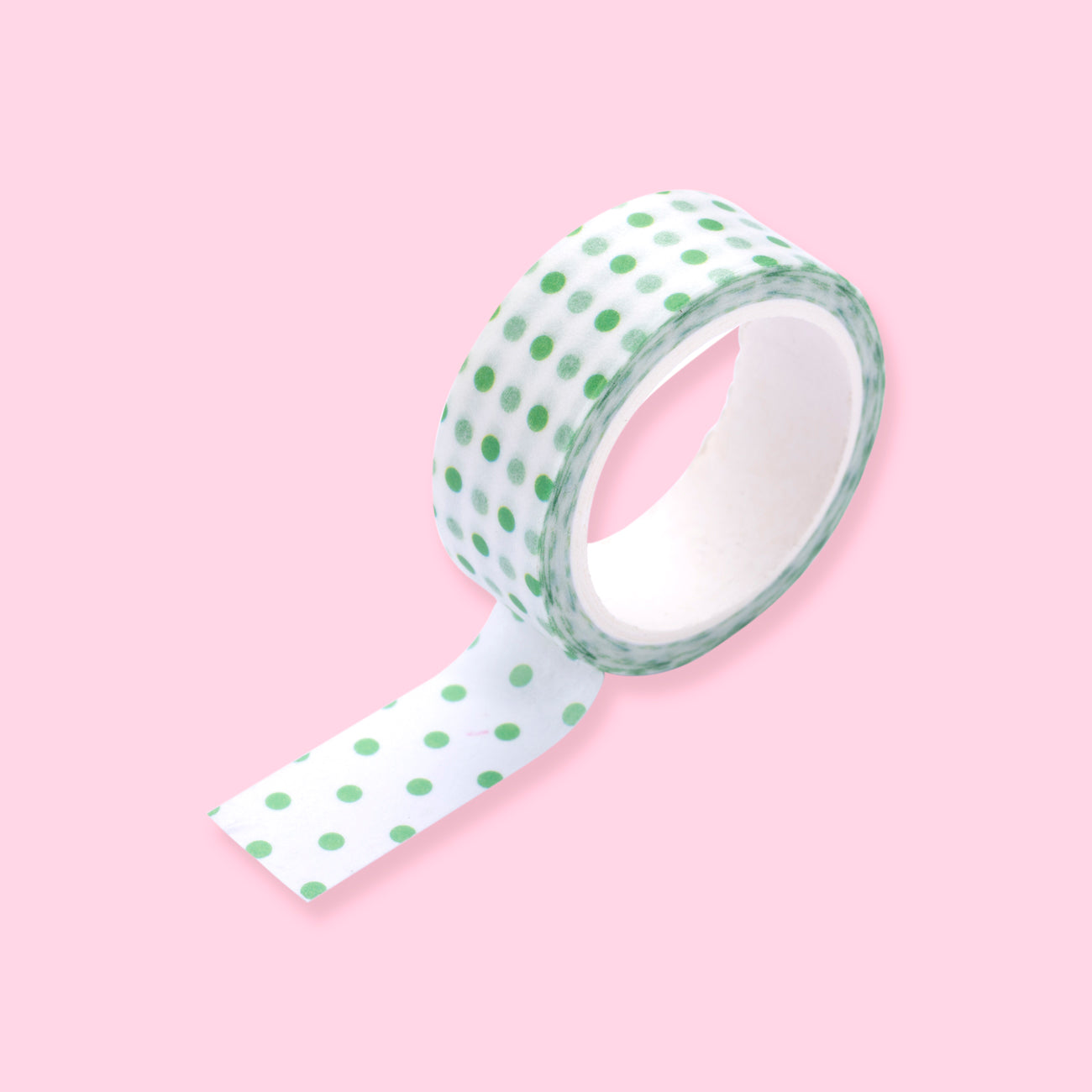 Gingham Polka Dot Decorative Masking Washi Tape - Green - D