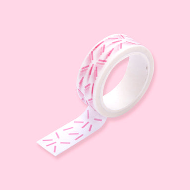 Gingham Polka Dot Decorative Masking Washi Tape - Pink - C - Stationery Pal