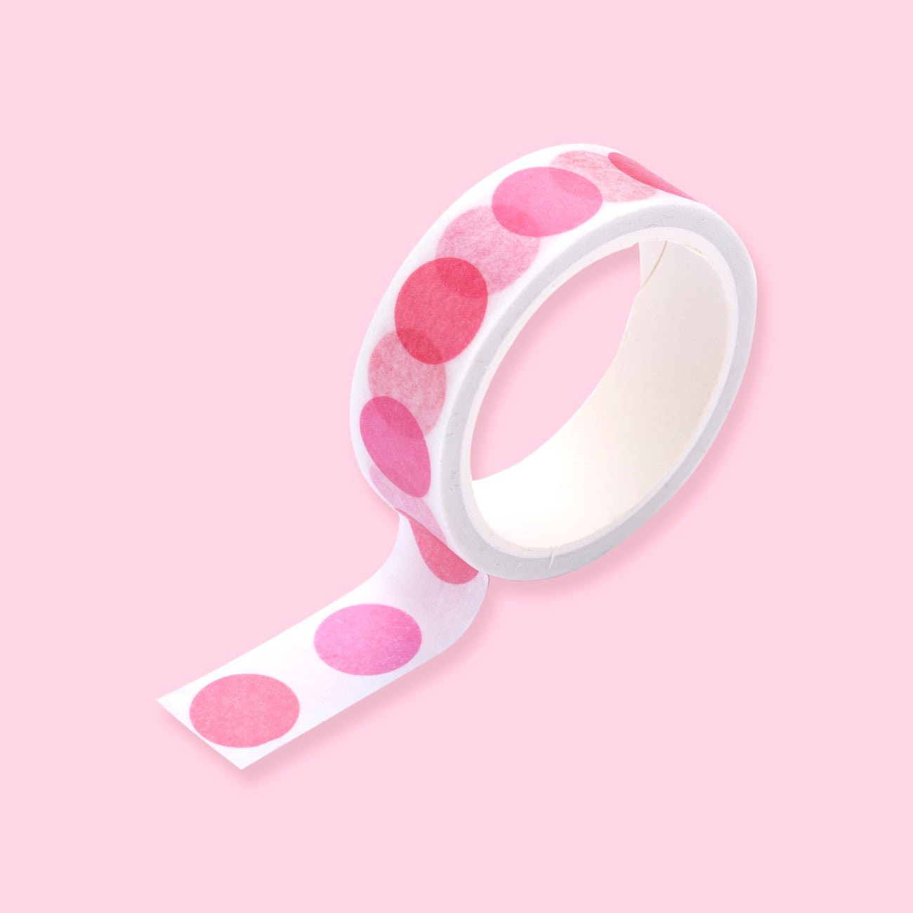 Gingham Polka Dot Decorative Masking Washi Tape - Pink - D
