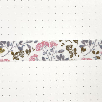 Gold Foil Washi Tape - Flower and Leaf - Stationery Pal