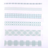 Grid Pattern Washi Tape - Set of 6 - Green - Stationery Pal