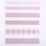 Grid Pattern Washi Tape - Set of 6 - Lilac - Stationery Pal