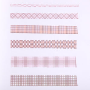 Grid Pattern Washi Tape - Set of 6 - Lilac - Stationery Pal