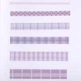 Grid Pattern Washi Tape - Set of 6 - Purple - Stationery Pal