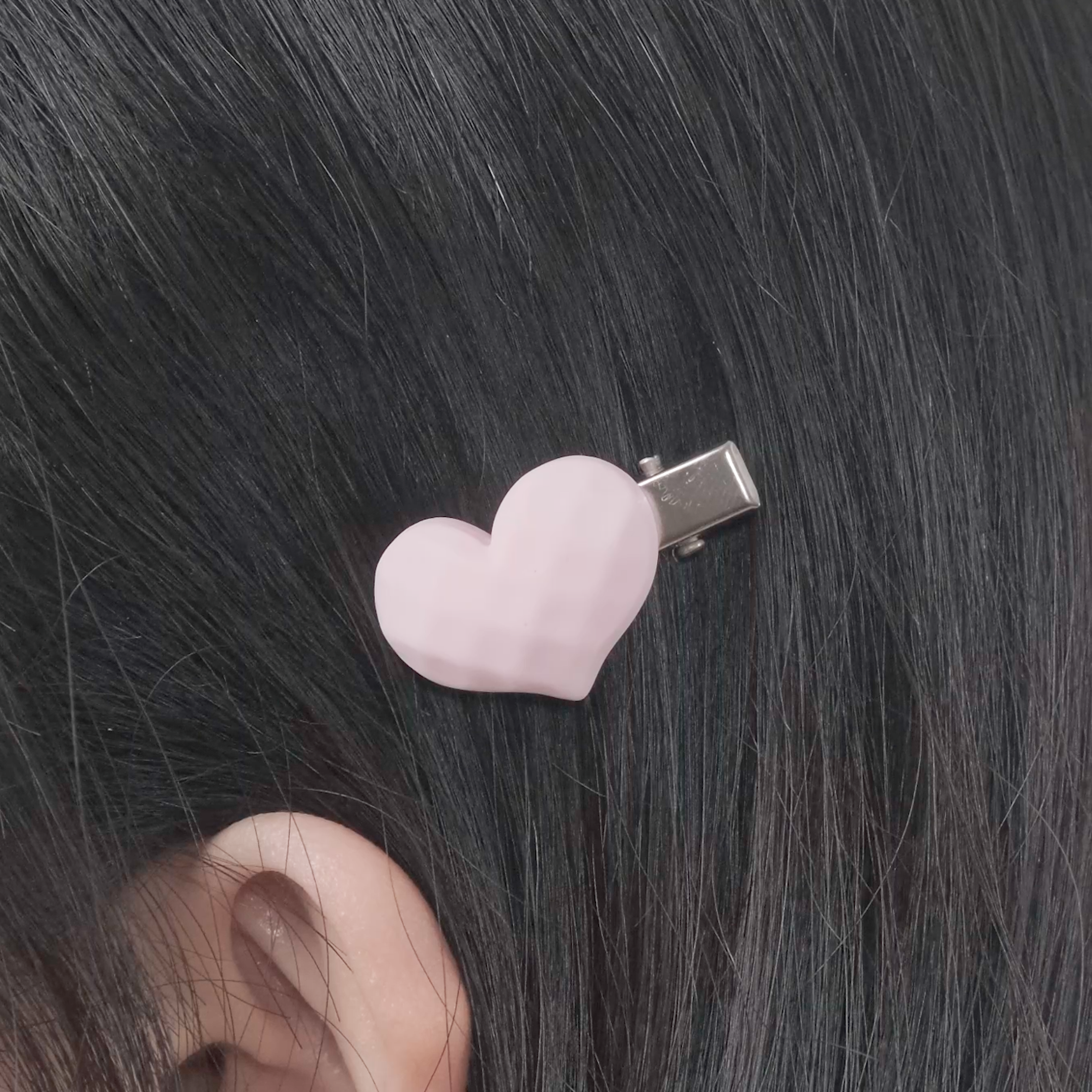 Heart Cookie Hair Clip - Set of 5 - Pink