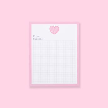 Heart Notepad - Stationery Pal