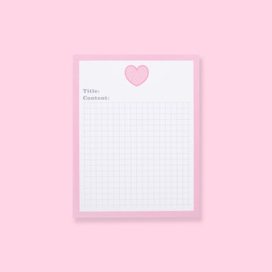 Heart Notepad - Stationery Pal