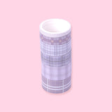 Grid Pattern Washi Tape - Set of 6 - Purple - Stationery Pal