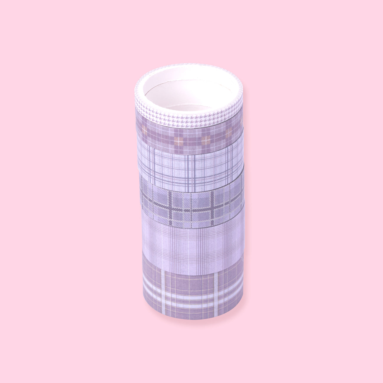 Grid Pattern Washi Tape - Set of 6 - Purple