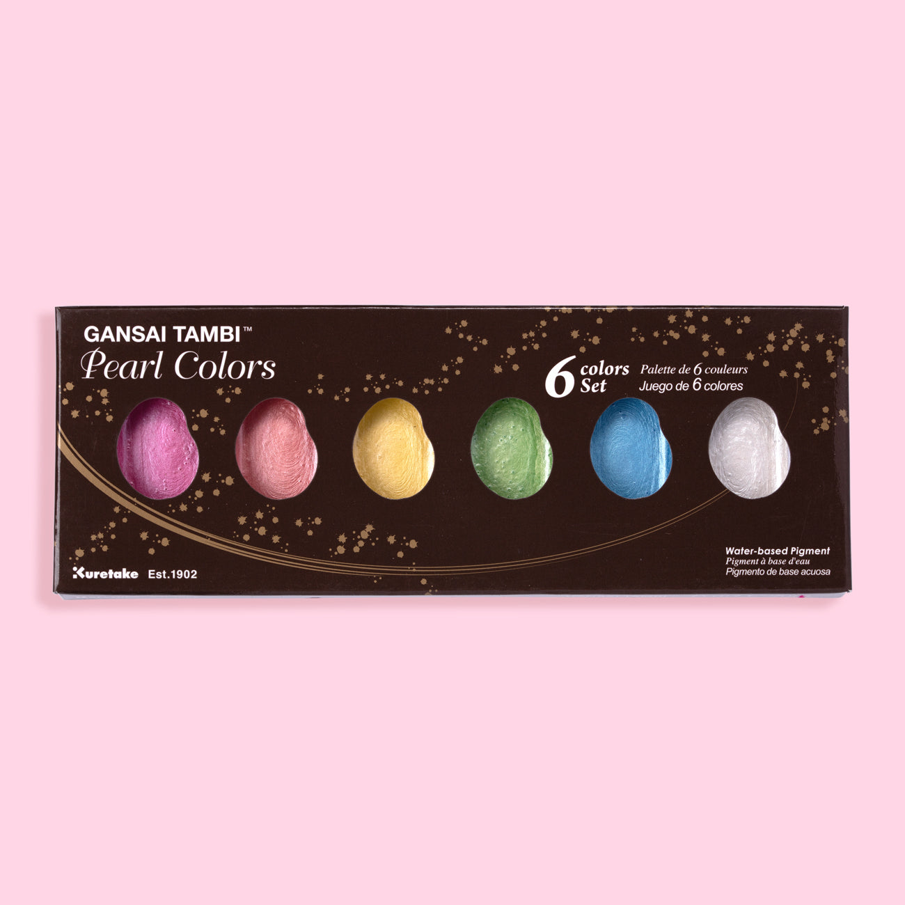 Kuretake Gansai Tambi 6 Color Set (pearl Colors)