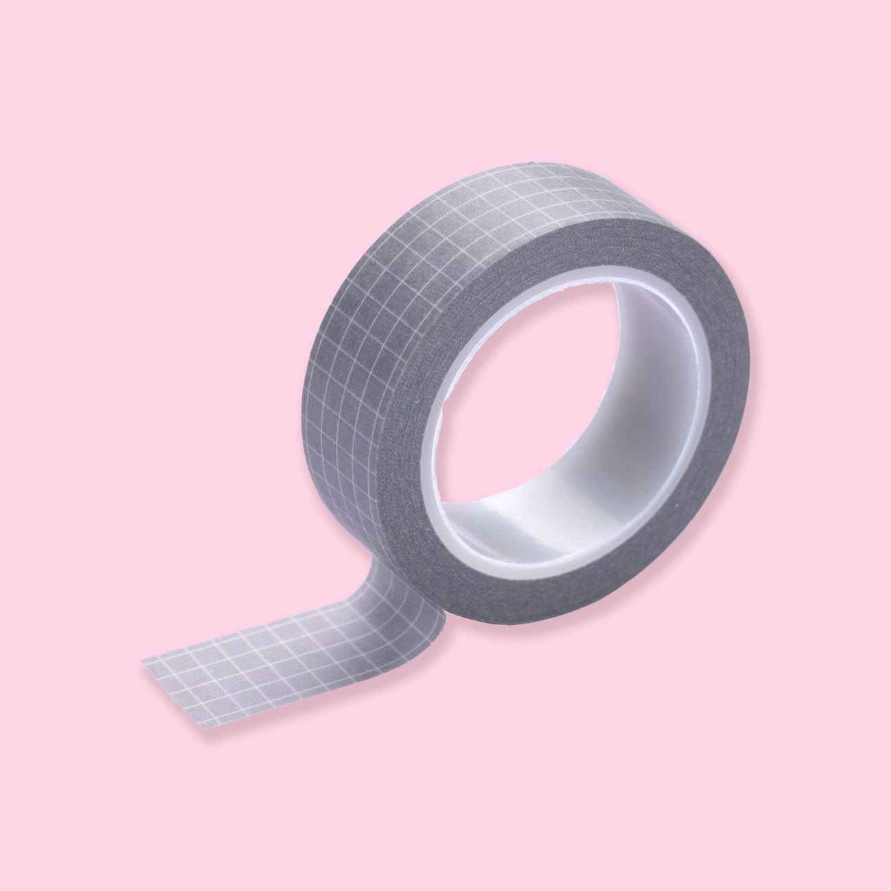 Solid Color Grid Washi Tape - Gray