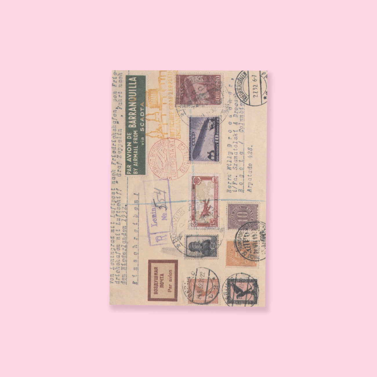 Vintage Scrapbooking Paper Pad - Postal