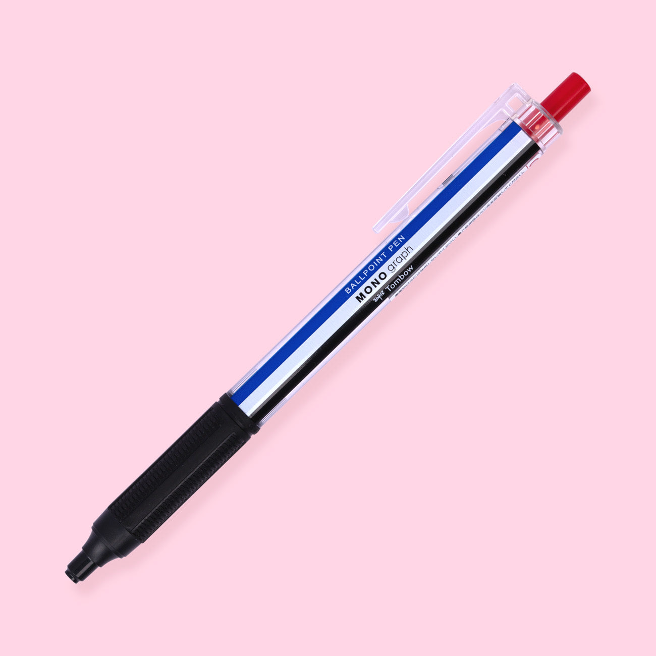 Tombow MONO Graph Lite Oil-Based Ballpoint Pen - MONO Tri-color - Red Ink - 0.38 mm