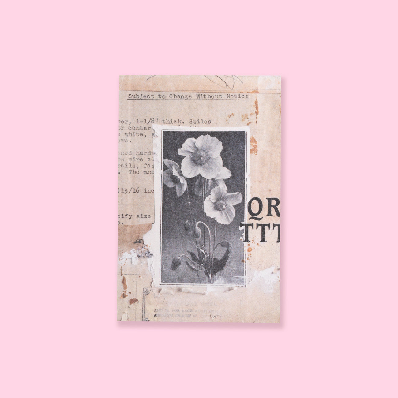 Vintage Scrapbooking Paper Pad - Rose