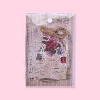 Vintage Deco Scrapbooking Paper Kit - Flower - Stationery Pal