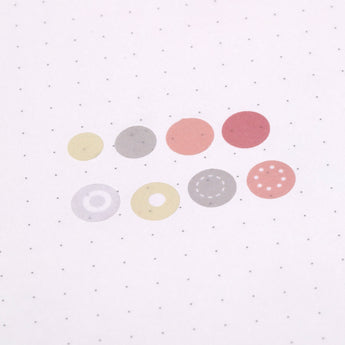 Polka Dot Washi Sticker - Pink & Gray