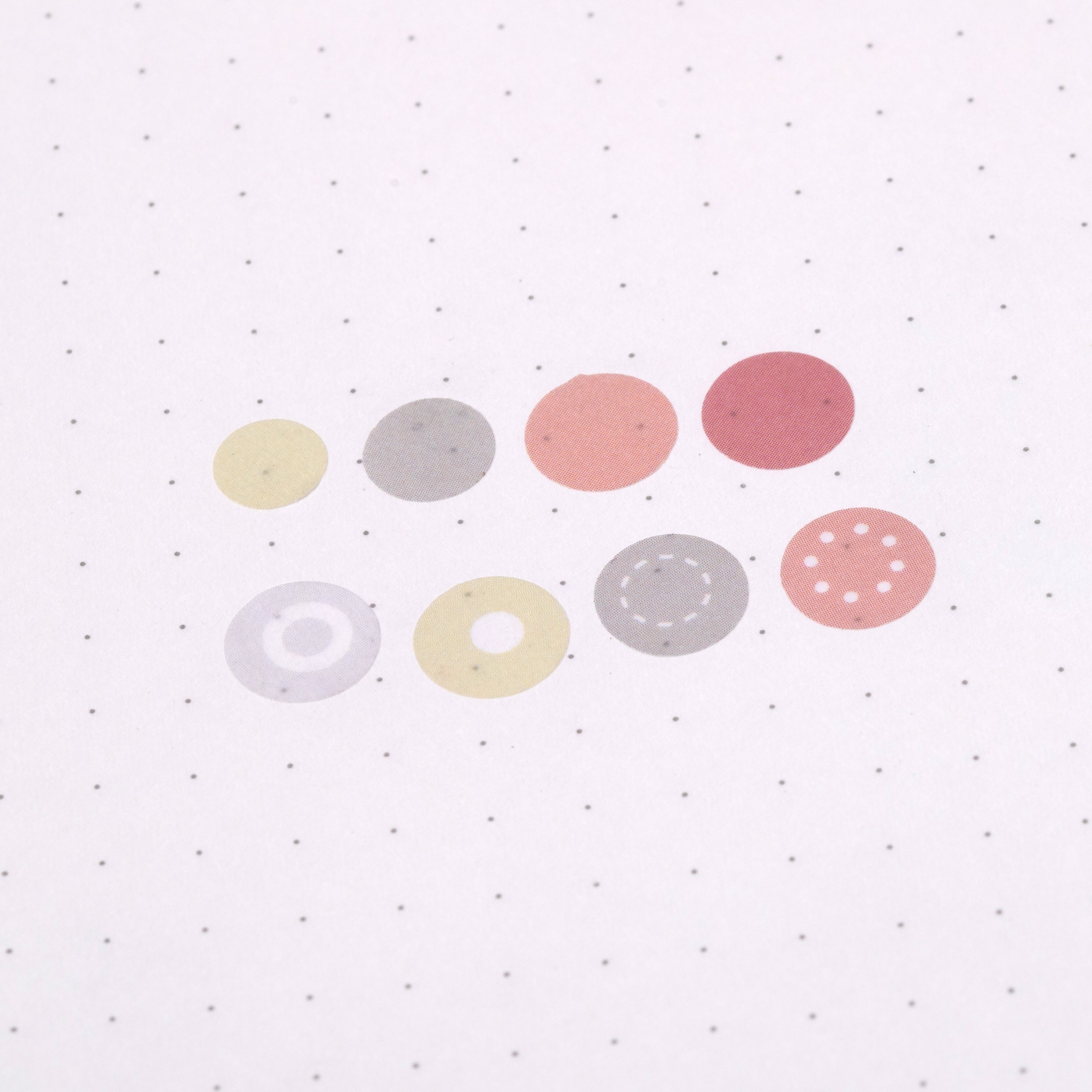 Polka Dot Washi Sticker - Pink & Gray