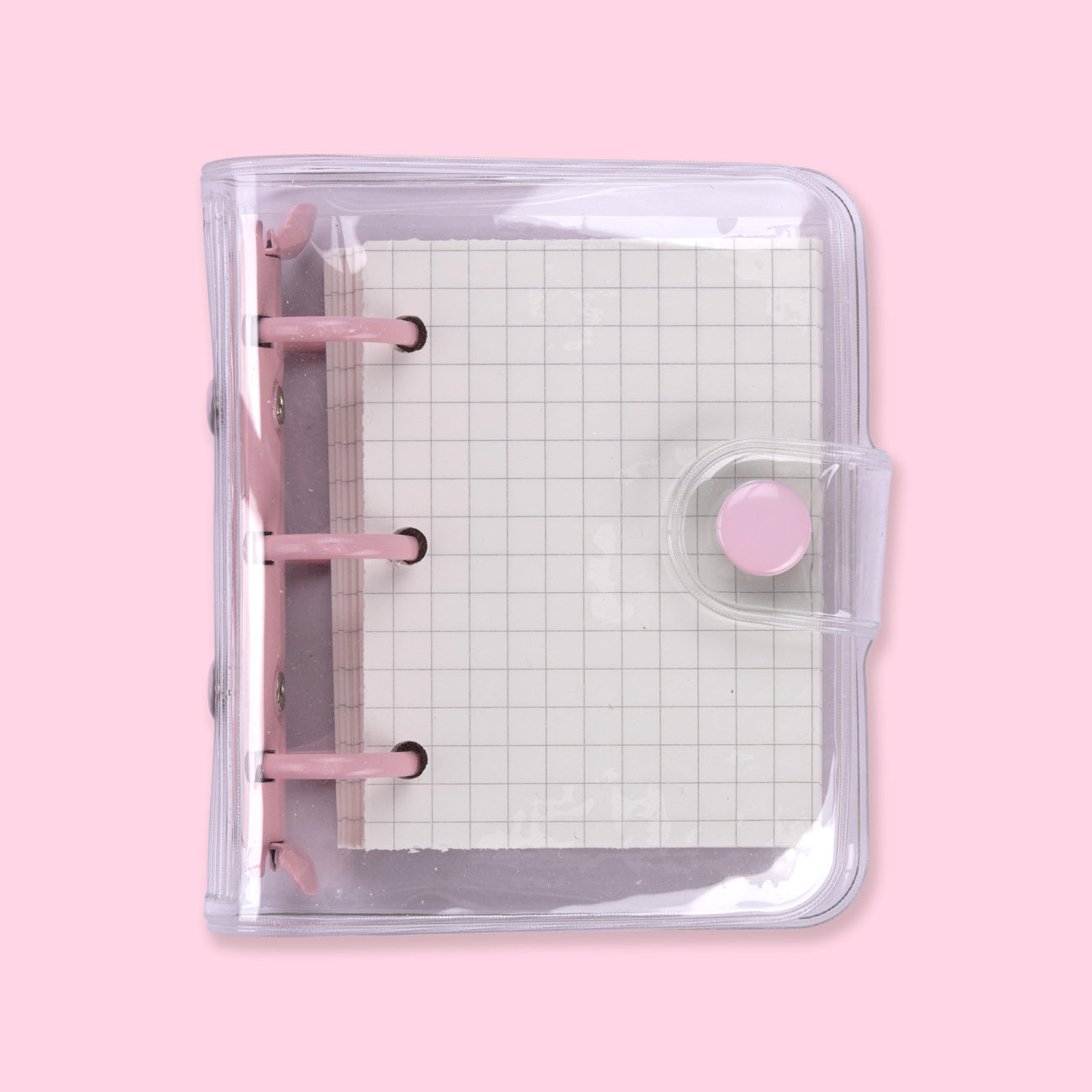 Mini Grid Notebook - Pink