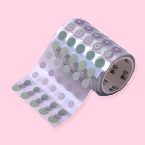 Polka Dot Washi Sticker - Green & Light Green