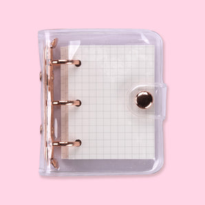 Mini Grid Notebook - Rose Gold - Stationery Pal