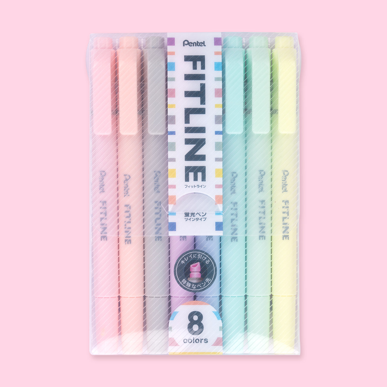Tratto Video Pastel Highlighters, Multi-Colour, Pack of 8