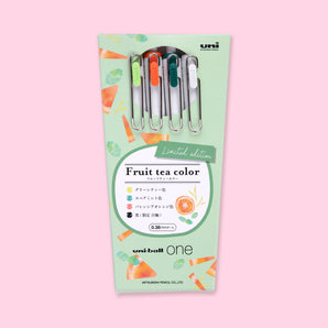 Uni-Ball One Gel Ink Ballpoint Pen Limited Edition - Fruit Tea Color - 0.38 mm - Refresh Set - Stationery Pal