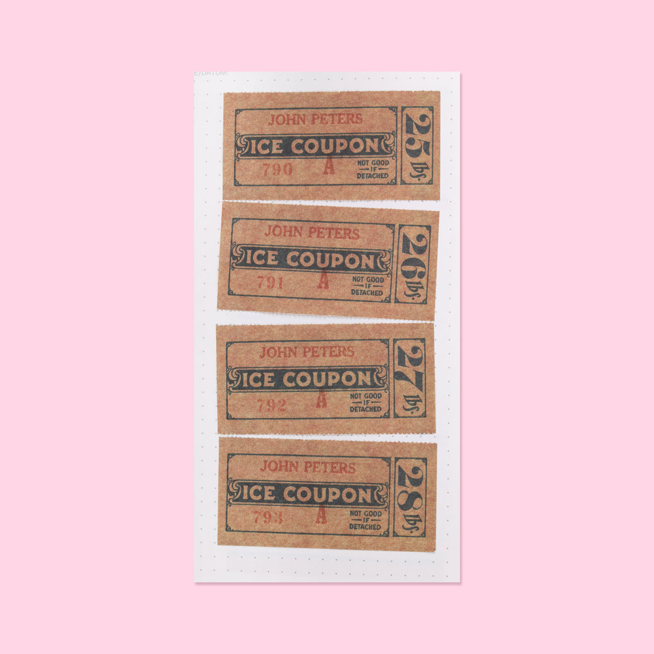 Vintage Ticket Scrapbooking Paper Pad - Coupons