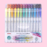 Zebra Mildliner Double-Sided Highlighter Brush Pen - 25 Color Set