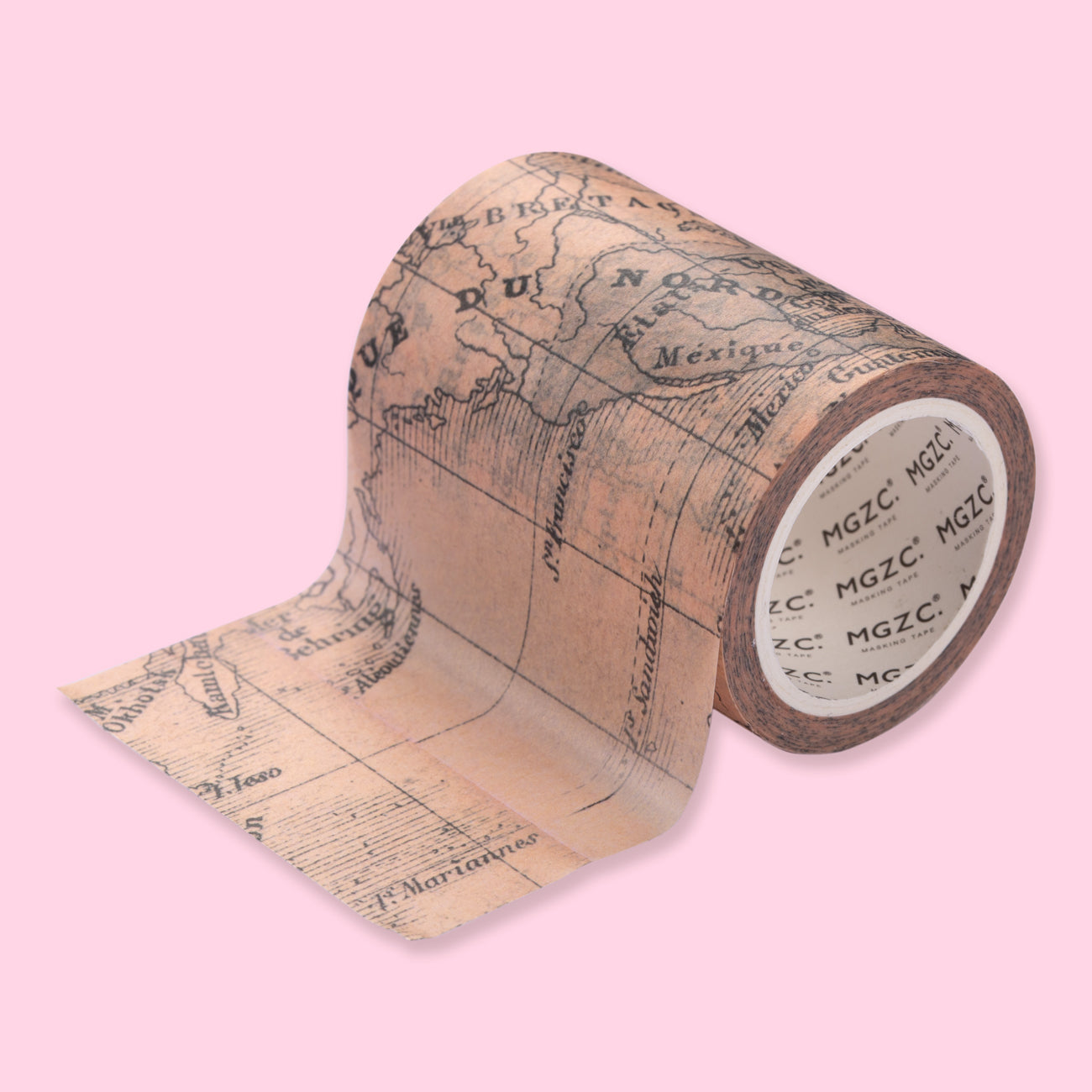 Vintage World Map Washi Tape - Wide 60mm x 8m - Collage Gift Wrap