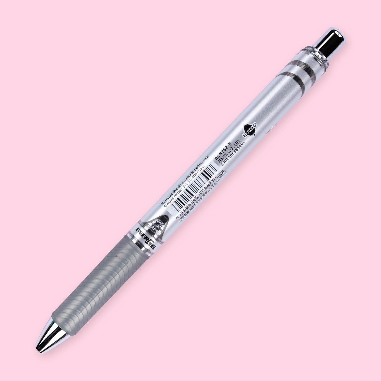 Pentel EnerGel RTX Gel Pen - Needle - 0.5 mm - Gray