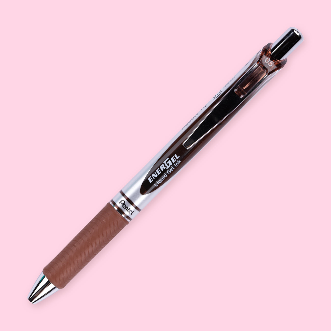 Pentel EnerGel RTX Gel Pen - Conical - 0.5 mm - Brown