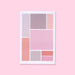 Rectangle Square Circle Stickers - Set of 4 - Pink
