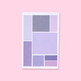 Rectangle Square Circle Stickers - Set of 4 - Purple - Stationery Pal