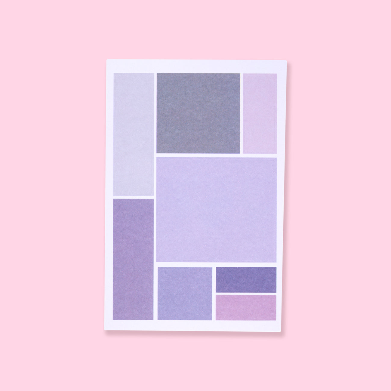 Rectangle Square Circle Stickers - Set of 4 - Purple