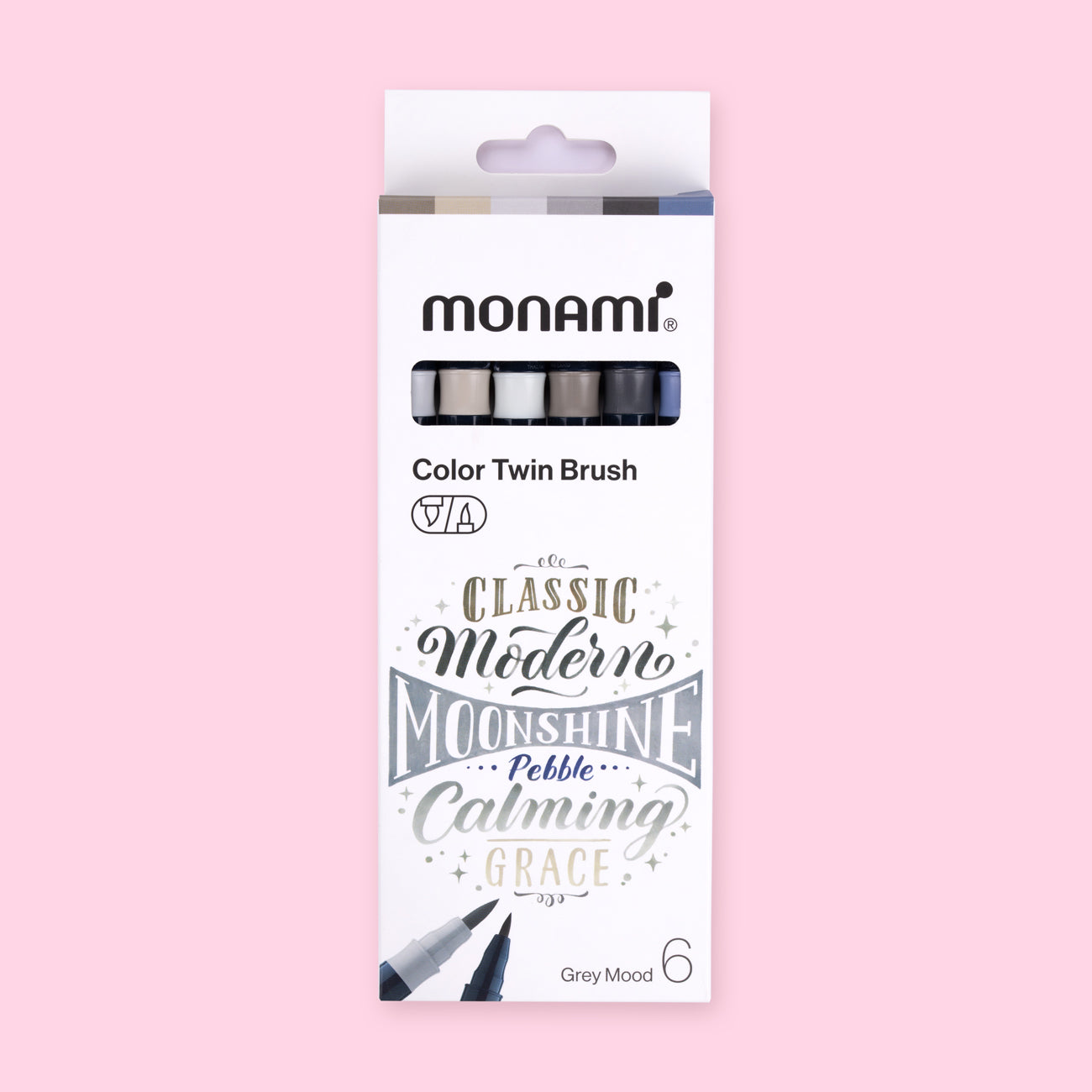 Monami Color Twin Brush - Gray Mood Set