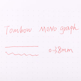 Tombow MONO Graph Lite Oil-Based Ballpoint Pen - MONO Tri-color - Red Ink - 0.38 mm