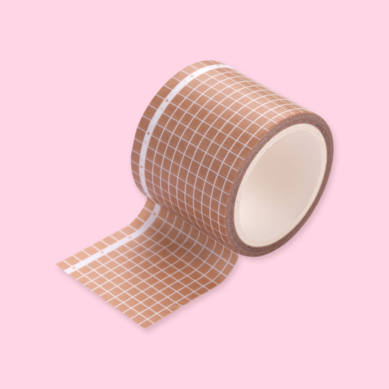 Grid Pattern Washi Tape - Set of 6 - Brown — Stationery Pal