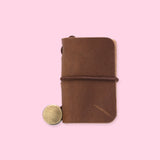 Mini Leather Notebook - Brown - Stationery Pal