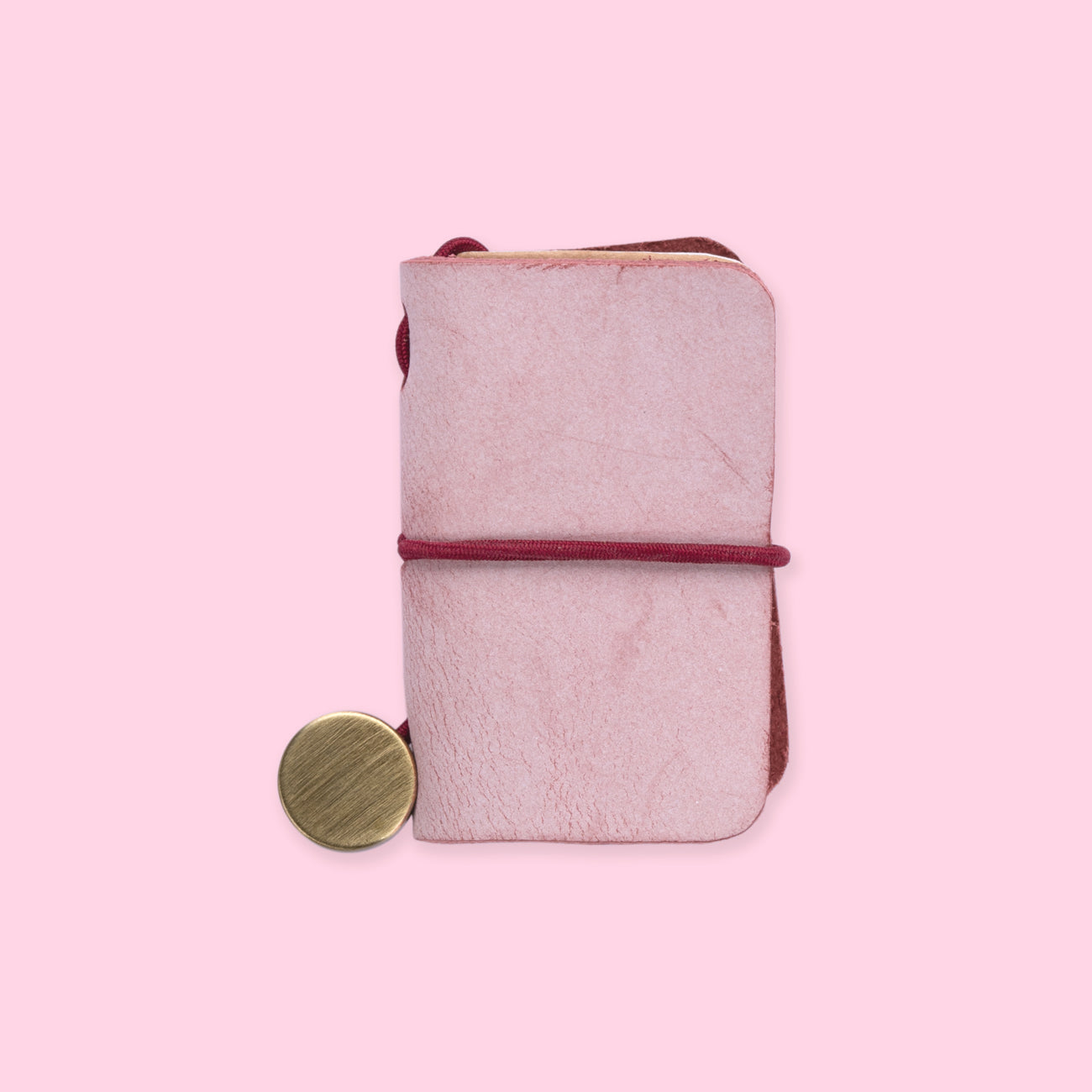 Mini Leather Notebook - Pink