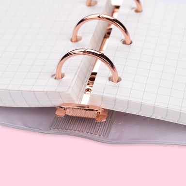 Mini Grid Notebook - Rose Gold