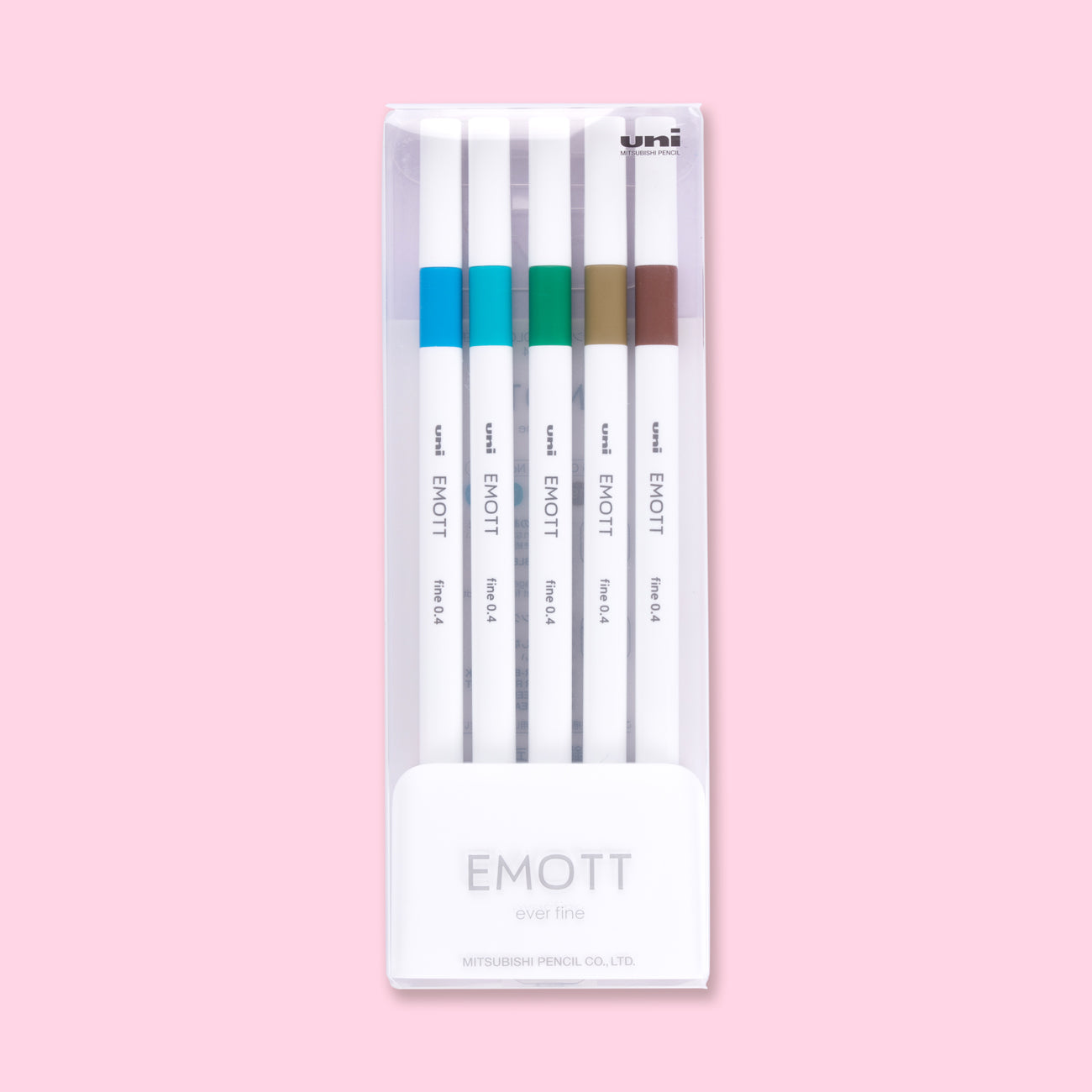 Uni Emott Ever Fine Marking Sign Pen - 0.4 mm - 5 Color Set - No.4 Island Color